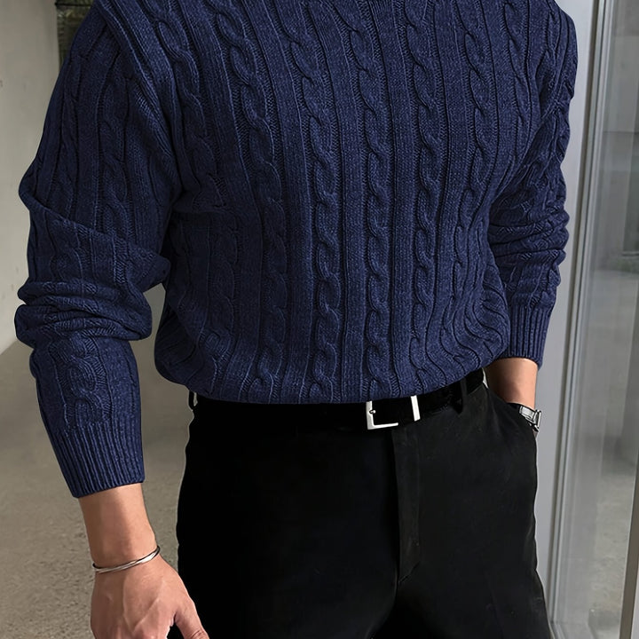 Jonas | Cable Knit Sweater – Zeitloser Stil für Männer