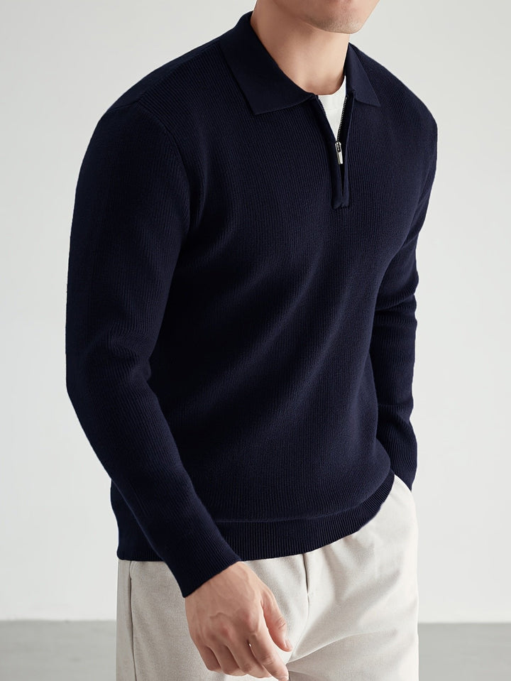 Donovan | Quarter-Zip Polo Sweater for Men – Effortless Style
