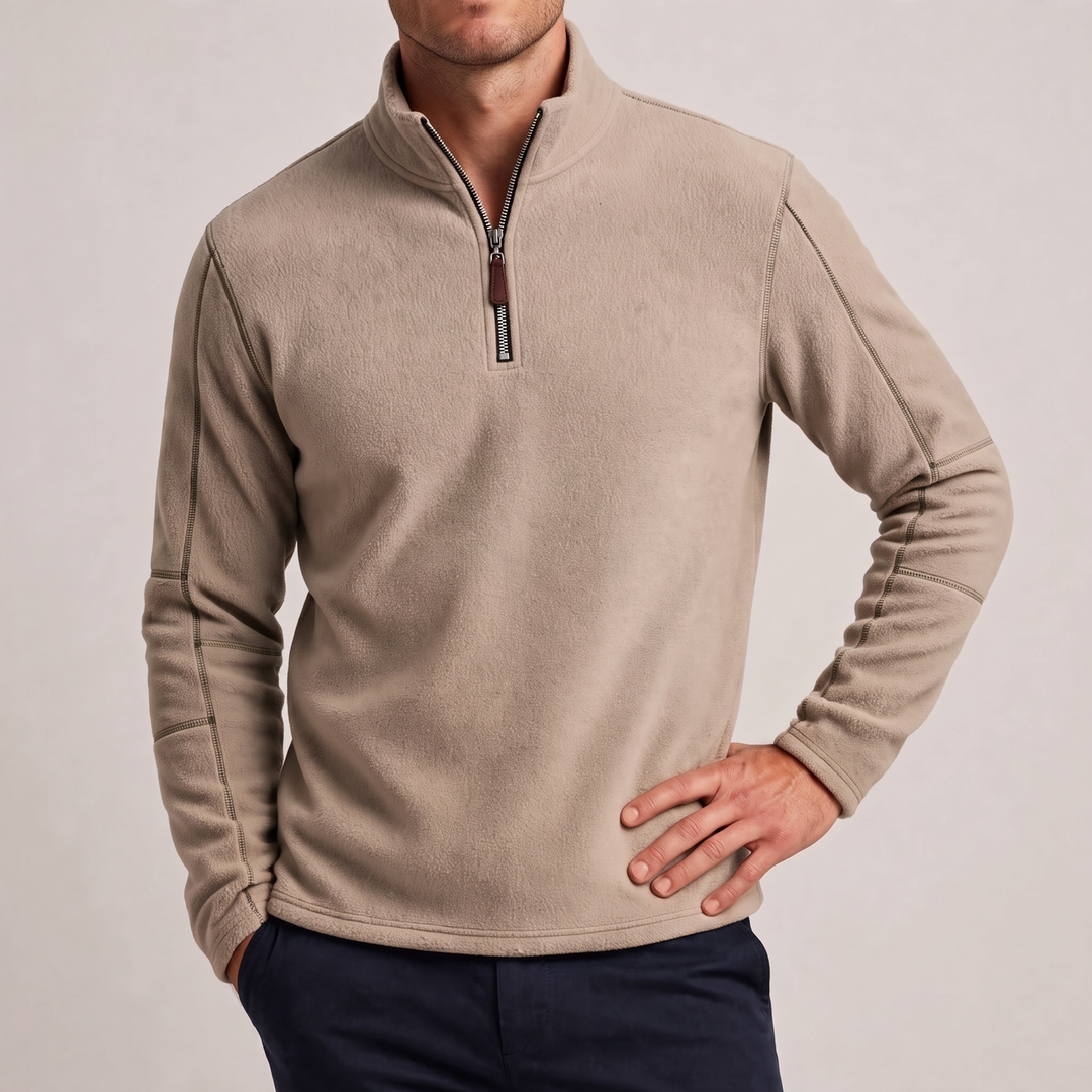 Hollingworth | Fleece Pullover – Bequemer Quarter Zip für Männer