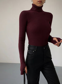 Clara | Feingerippter Rollkragenpullover für Elegante Alltagslooks