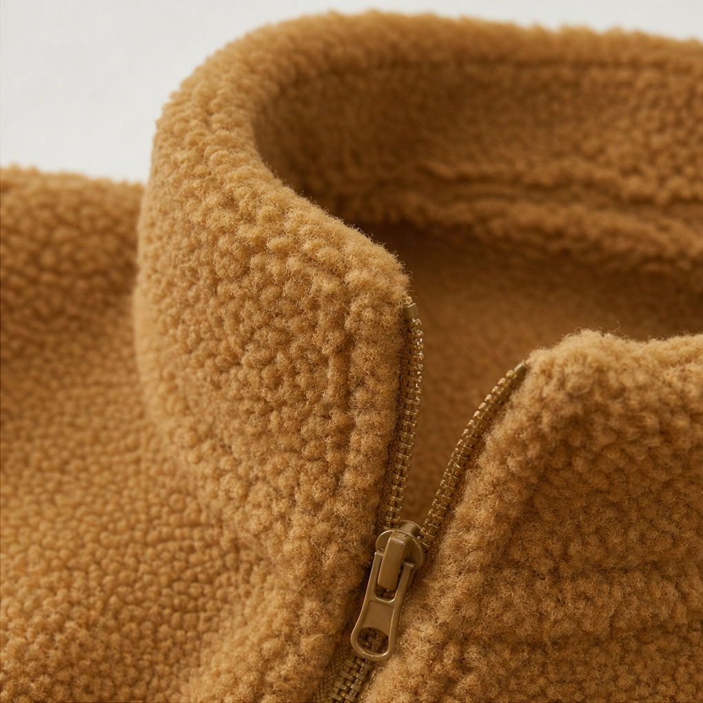 Velmora | Fleece-Look Jacke mit Stehkragen – Bequem und Warm für Frauen