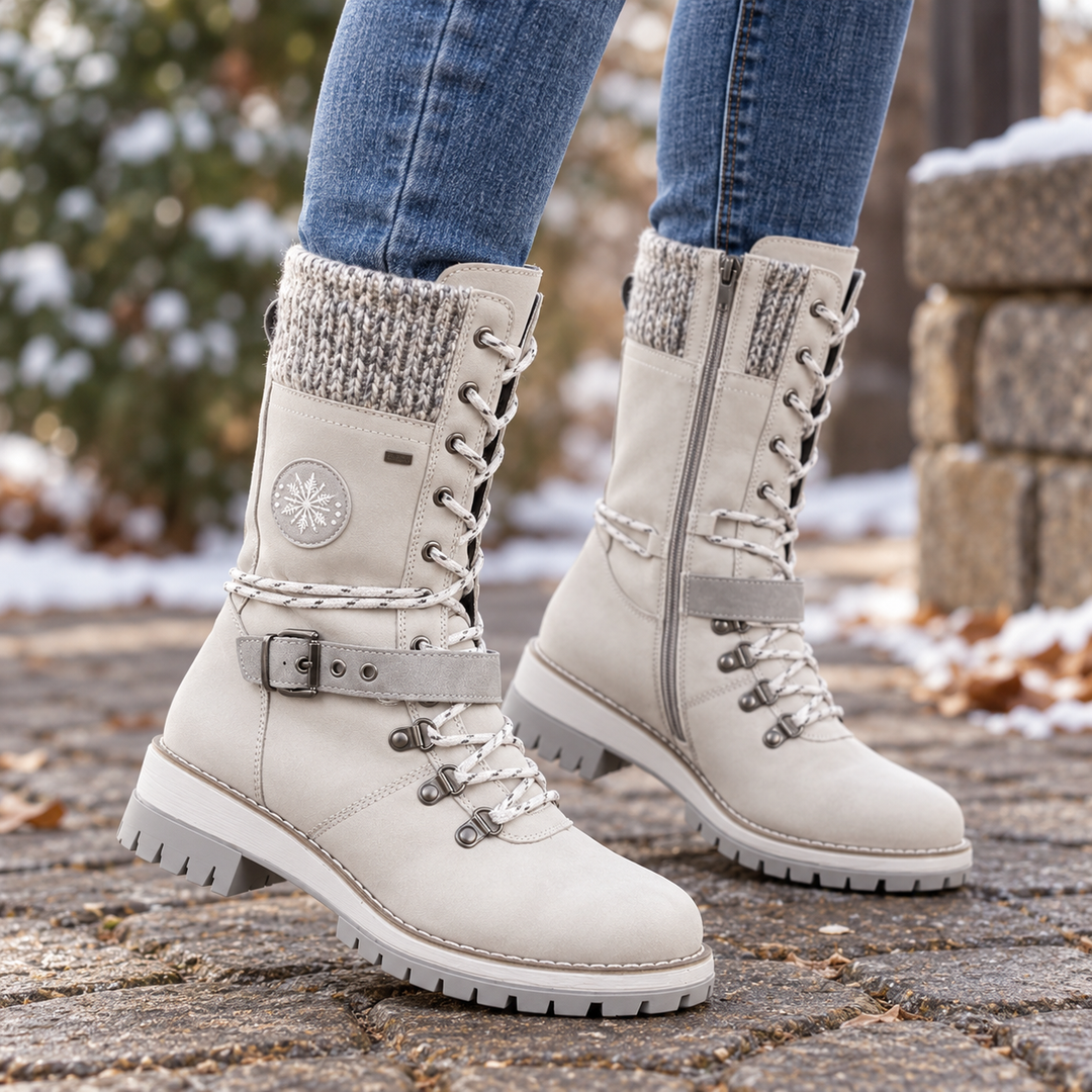 Snowlina | Kniehohe Winterstiefel – Verstellbare, Wärmeisolierte Ausführung