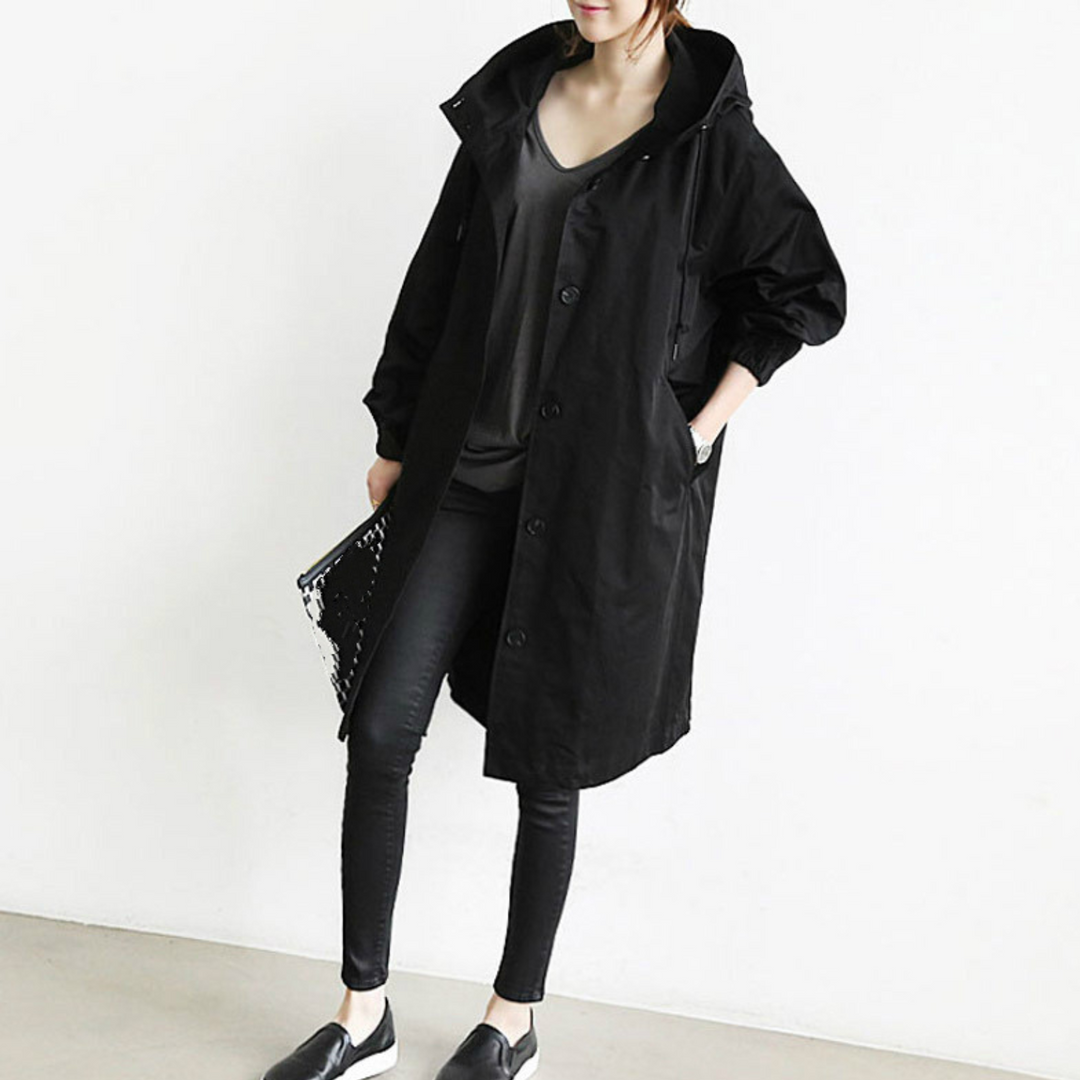 Valentina | Long Hooded Trench Coat for Style and Comfort
