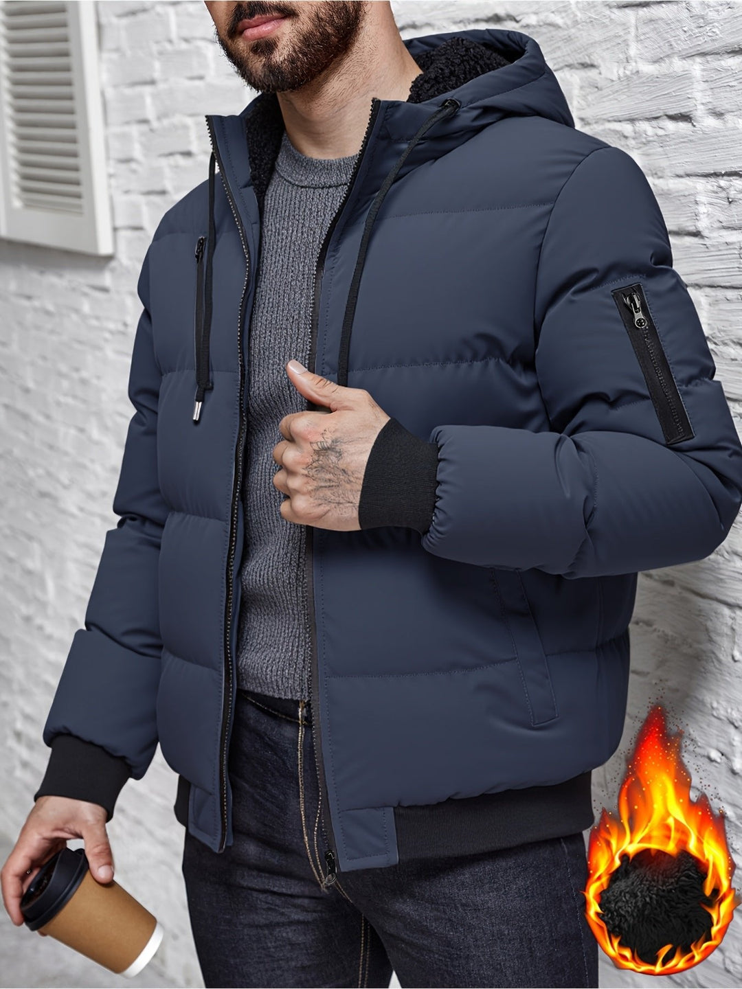 Bruce | Winterjacke mit Kapuze – Stilvoll und Warm