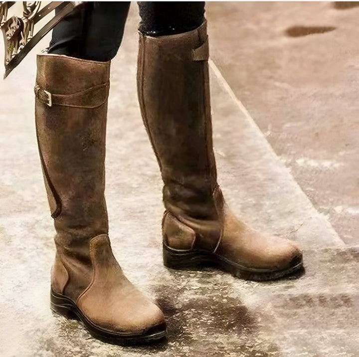 Alicia | Waterproof knee-high leather riding boots for all weather conditions