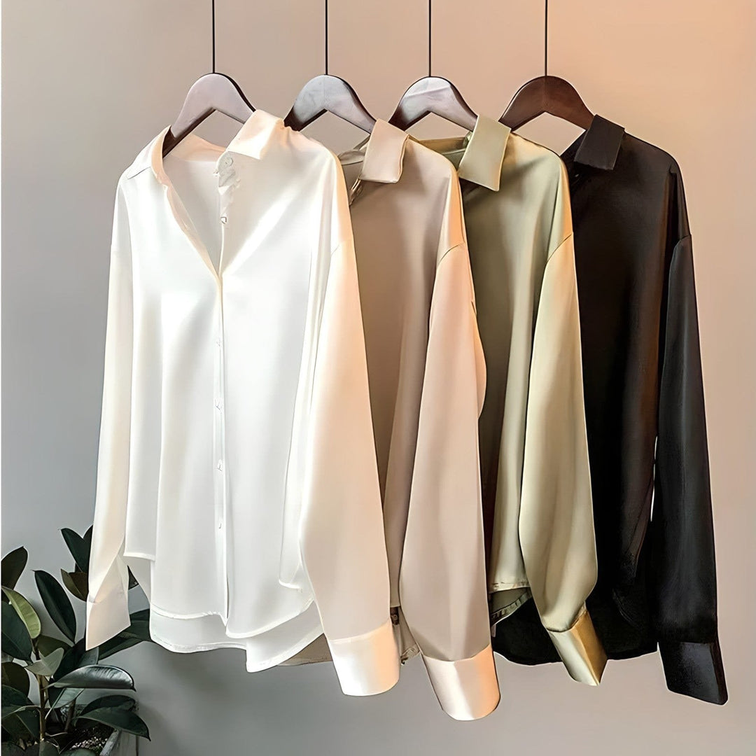Laura | Silk Shirt – Elegant Long Sleeve Style for Women