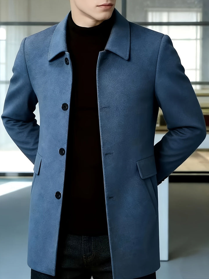 Gerard | Überziehmantel – Eleganter Single-Breasted Stil für Männer