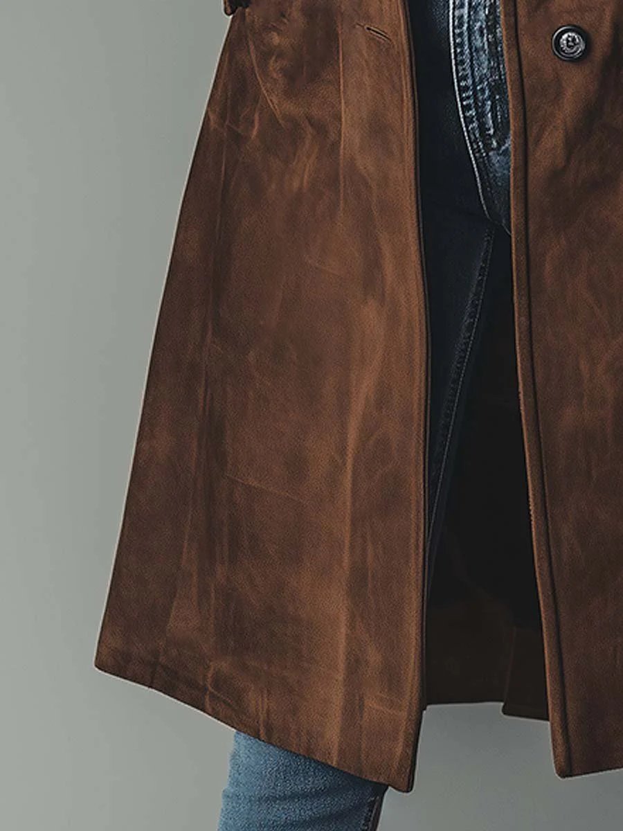 Charlie | Long Double-Breasted Trench Coat with Timeless Elegance