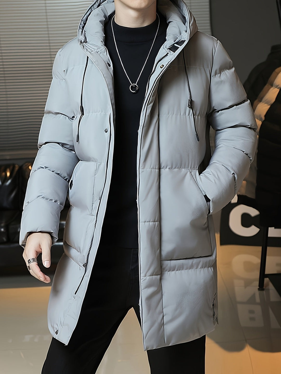 Donovan | Hooded Longline Puffer Coat – Eleganter Winterstil für Männer