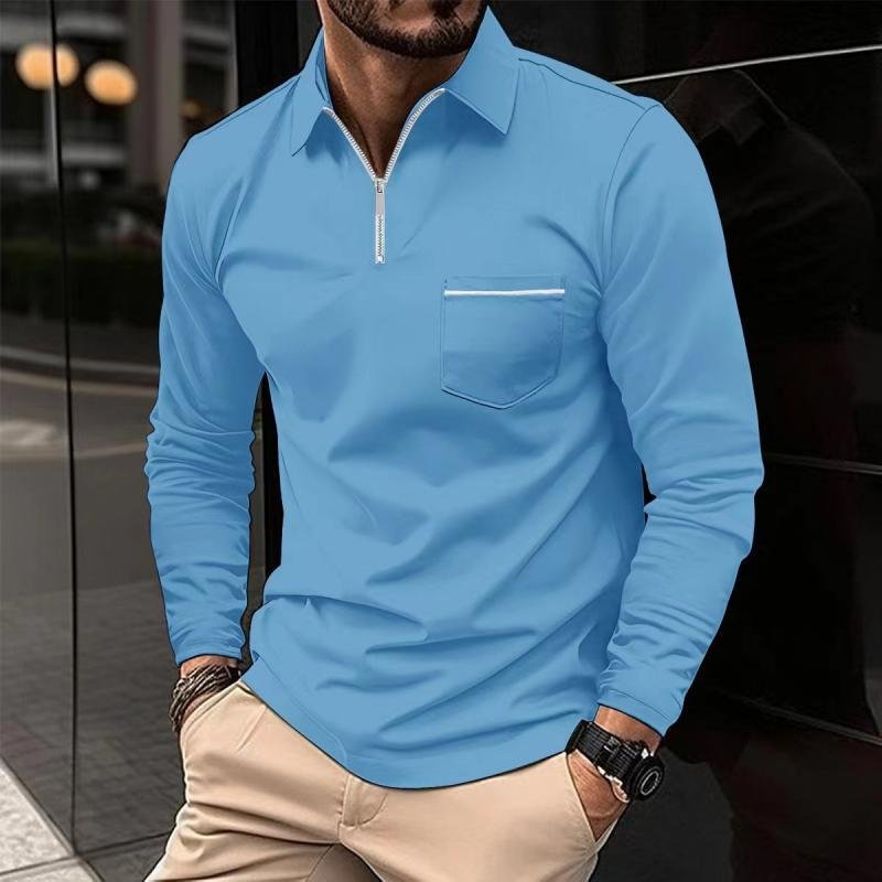Max | Long Sleeve Polo Shirt with Chest Pocket