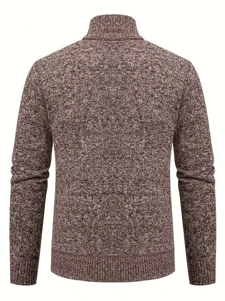 Walter | Full-Zip Cardigan – Textured Design for Men