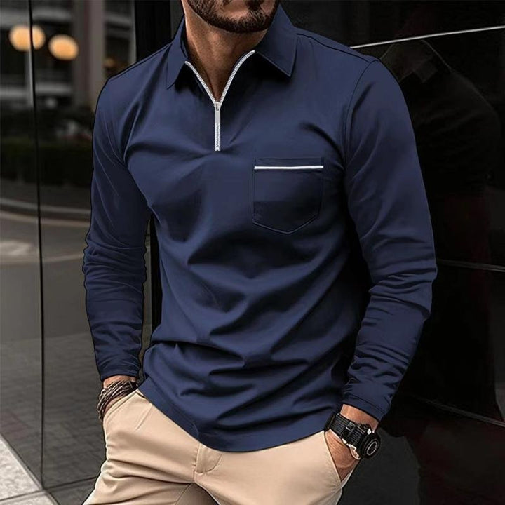 Max | Long Sleeve Polo Shirt with Chest Pocket