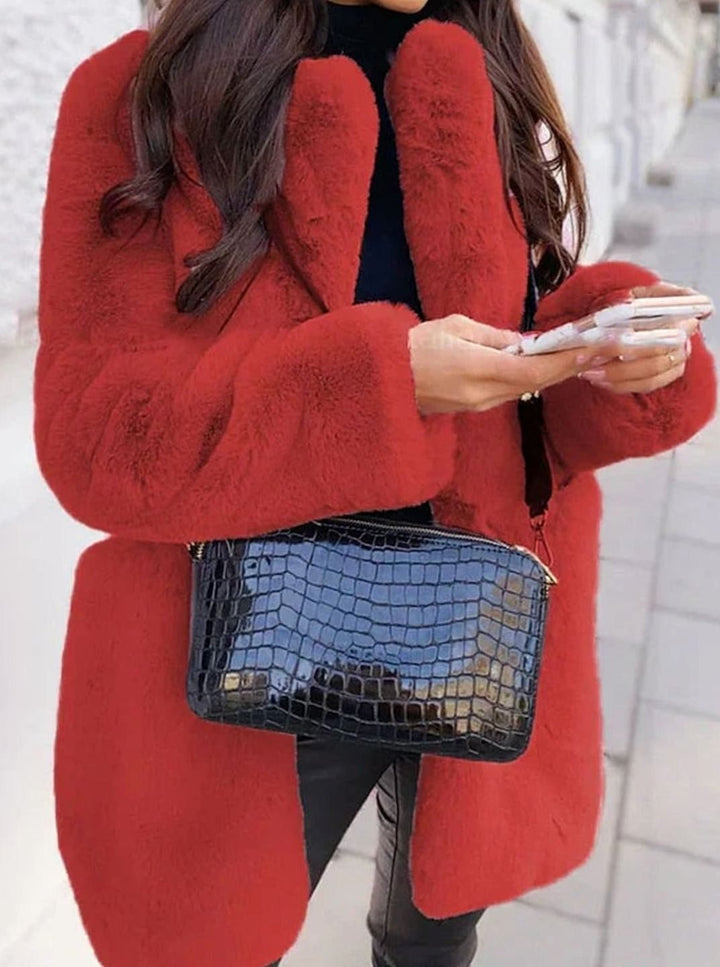 Luisa | Kunstfellmantel – Langer Teddyjacke für Damen