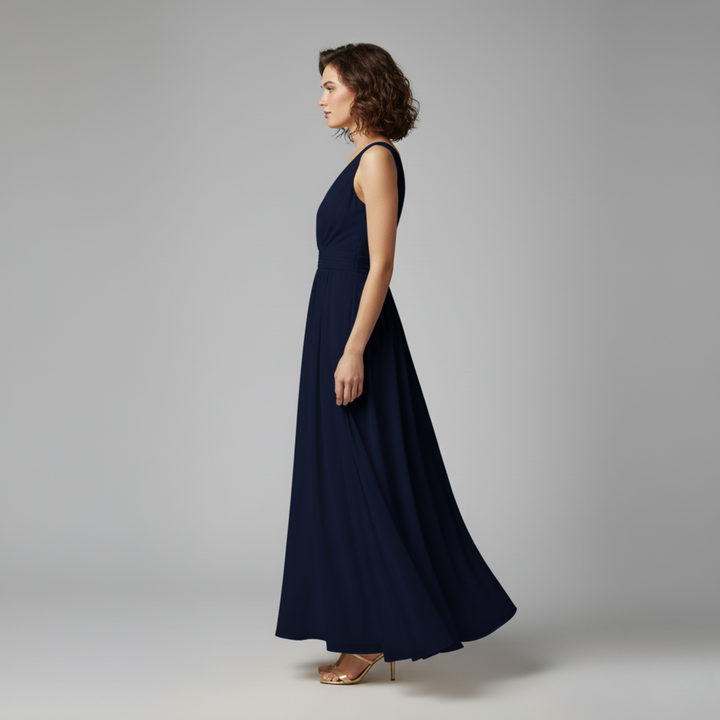 Sofia | Damen V Ausschnitt Maxikleid