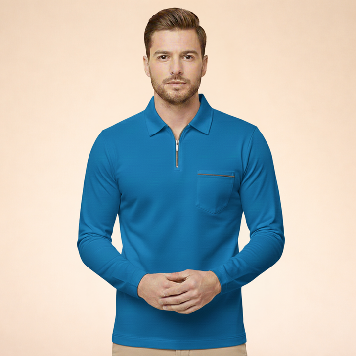 Patrick | Elegant breathable long-sleeve polo shirt