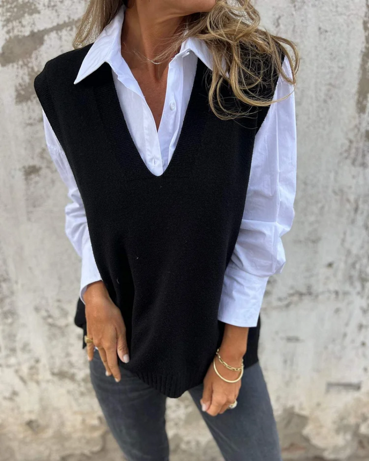 Emma | Elegant and Classic Women's Knitted Vest for Every Occasion