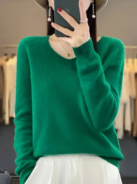 Ivy | Eleganter Cashmere Damenpullover Mit Edlem V-Ausschnitt