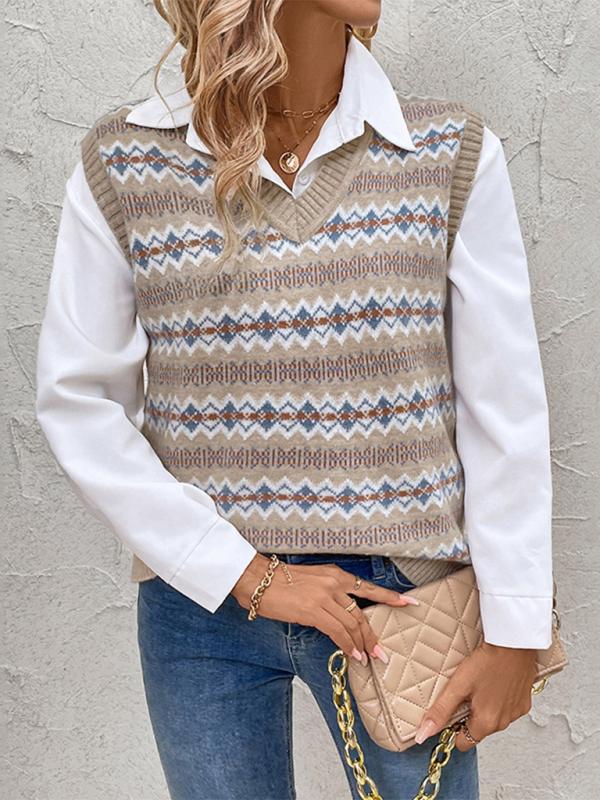 Hannah | Stylish and Elegant Women's Jacquard-Knit Vest