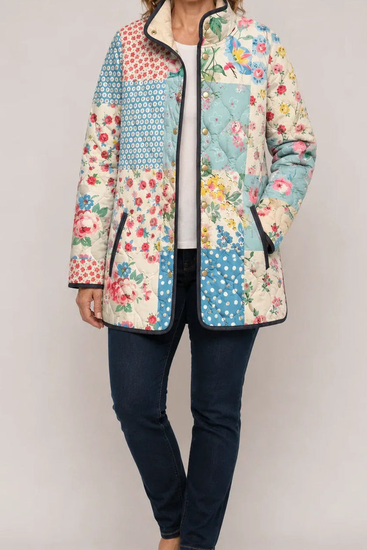 Wearbella | Floral Print Quilted Puffer Jacket für Frauen