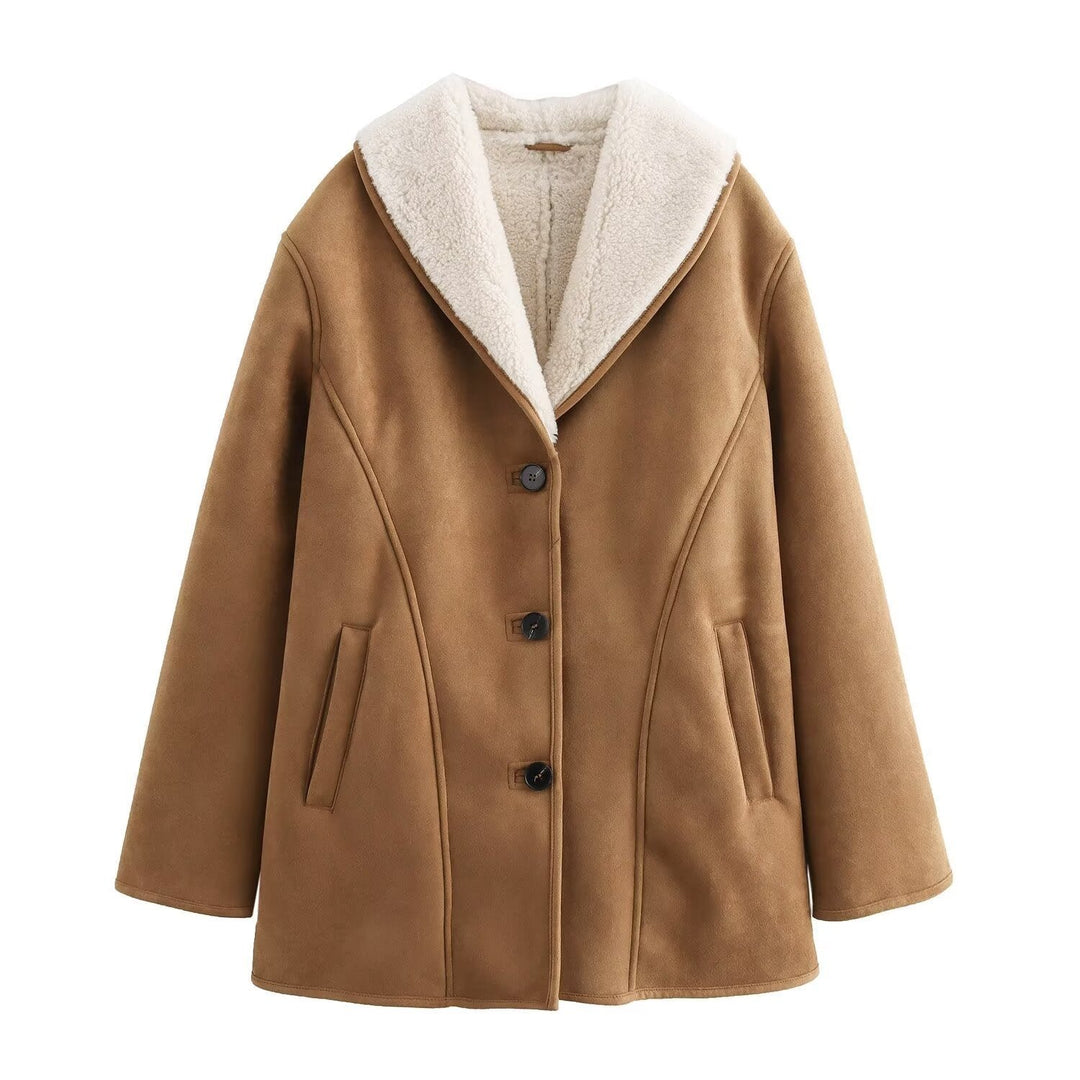 Drune | Kurzmantel mit Teddyfutter für Damen – Kuscheliger Stil