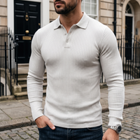 Tobias | Slim-Fit Men's Polo Shirt with Fine Ribbed Texture