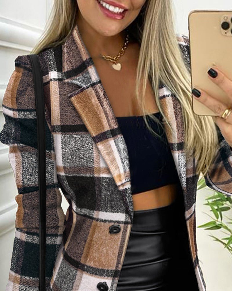 Isabella | Karierter Und Eleganter Damenblazer