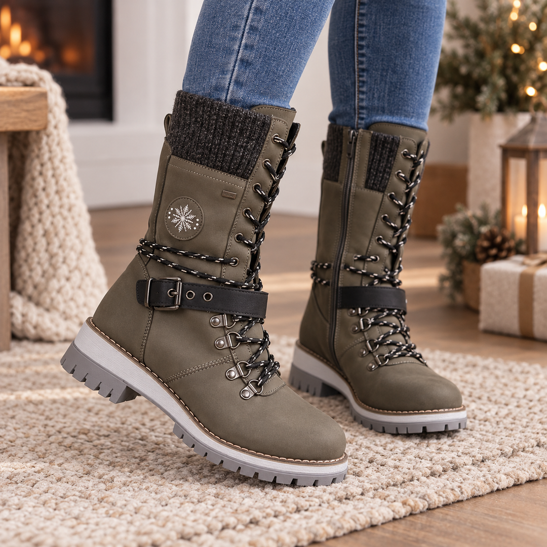 Snowlina | Kniehohe Winterstiefel – Verstellbare, Wärmeisolierte Ausführung