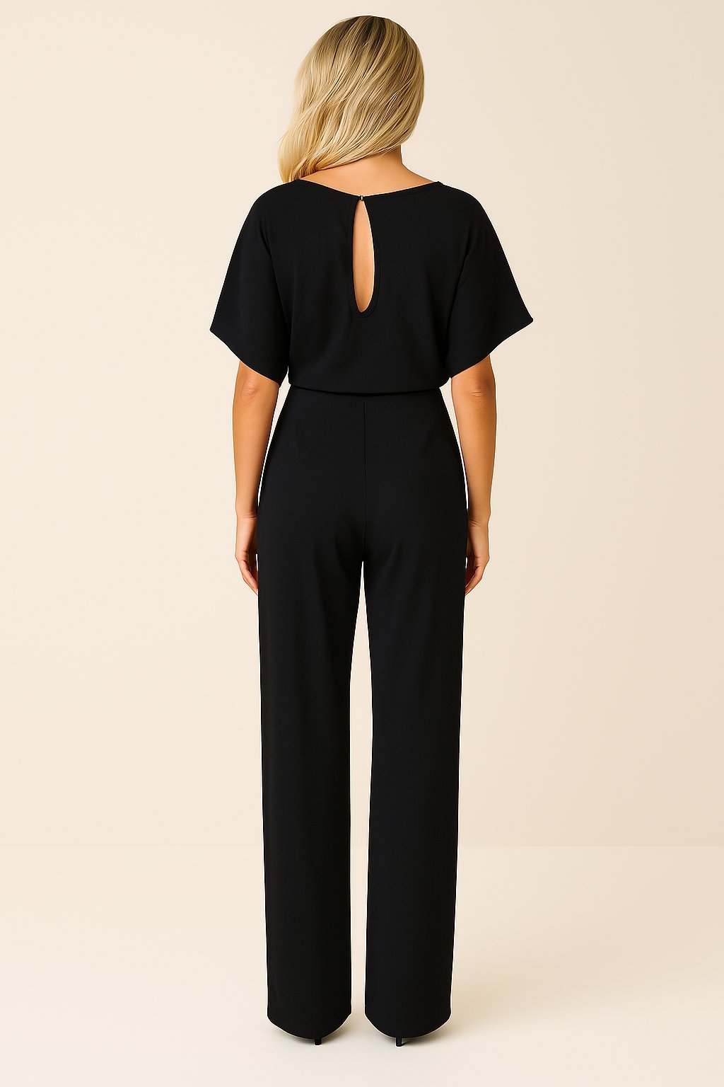 Greta | Weites-Bein Jumpsuit für Damen mit Bindegürtel