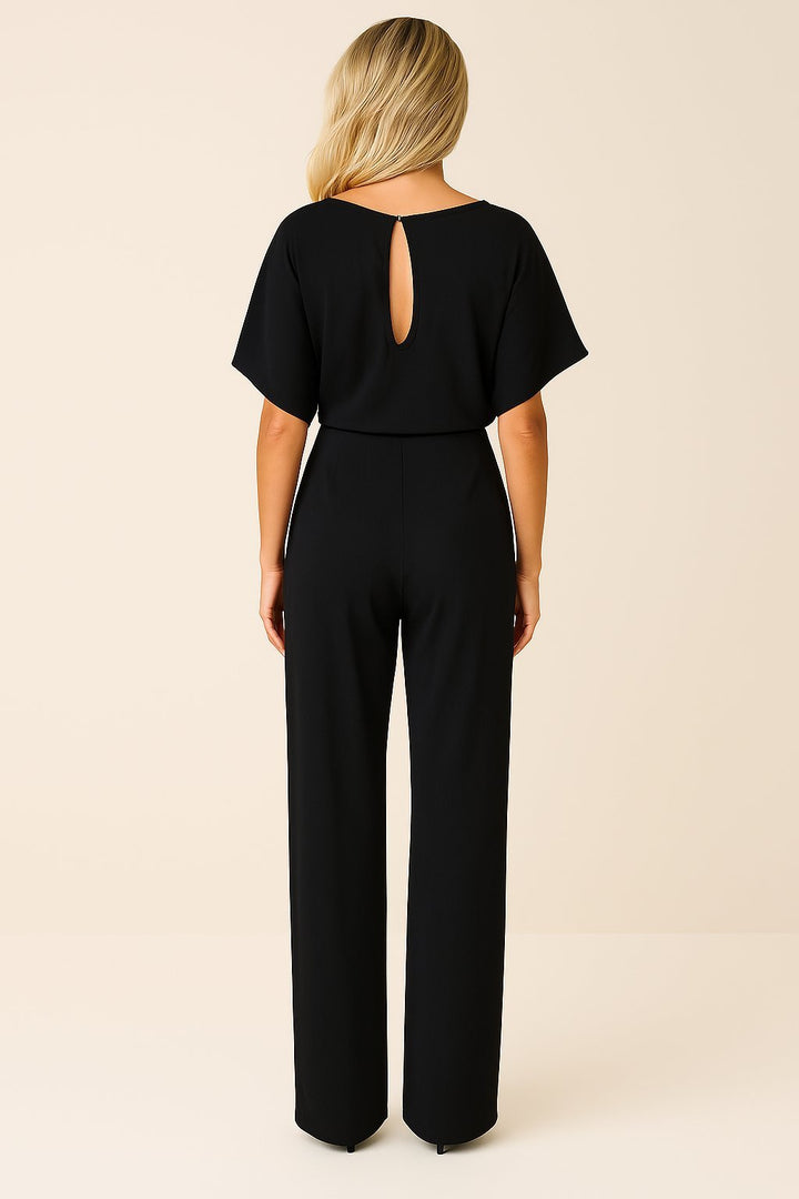 Greta | Weites-Bein Jumpsuit für Damen mit Bindegürtel