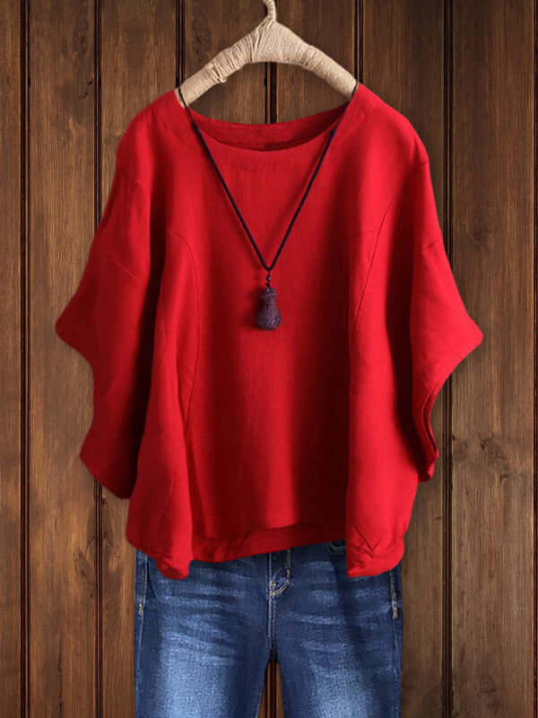 Hannah | Stylish and Comfortable Crew-Neck Tunic Top