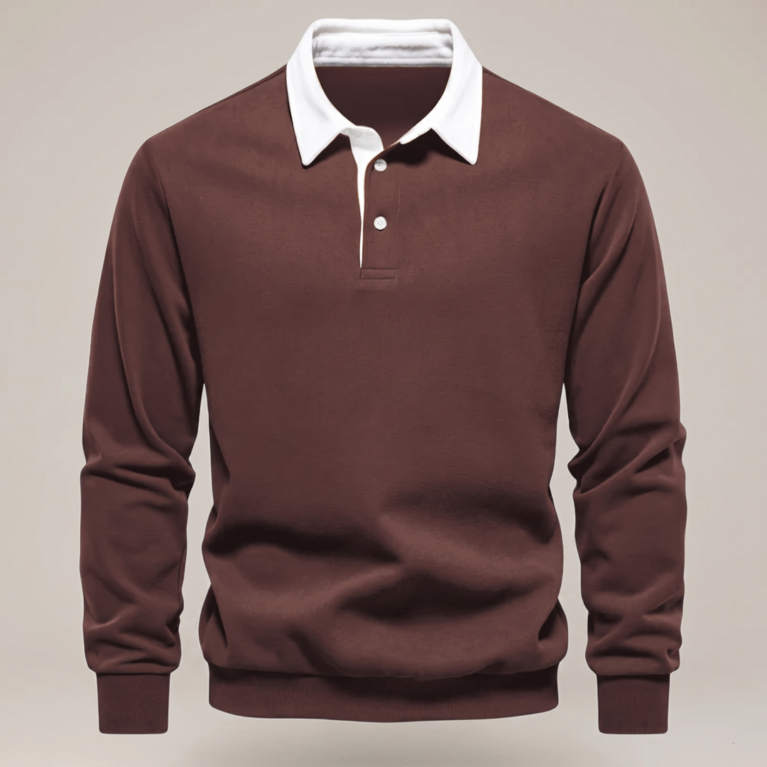 Ellison | Polo Sweater mit langen Ärmeln für Herren