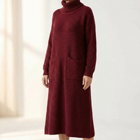 Velara | Elegant Maxi Knit Dress with a Soft Stand Collar