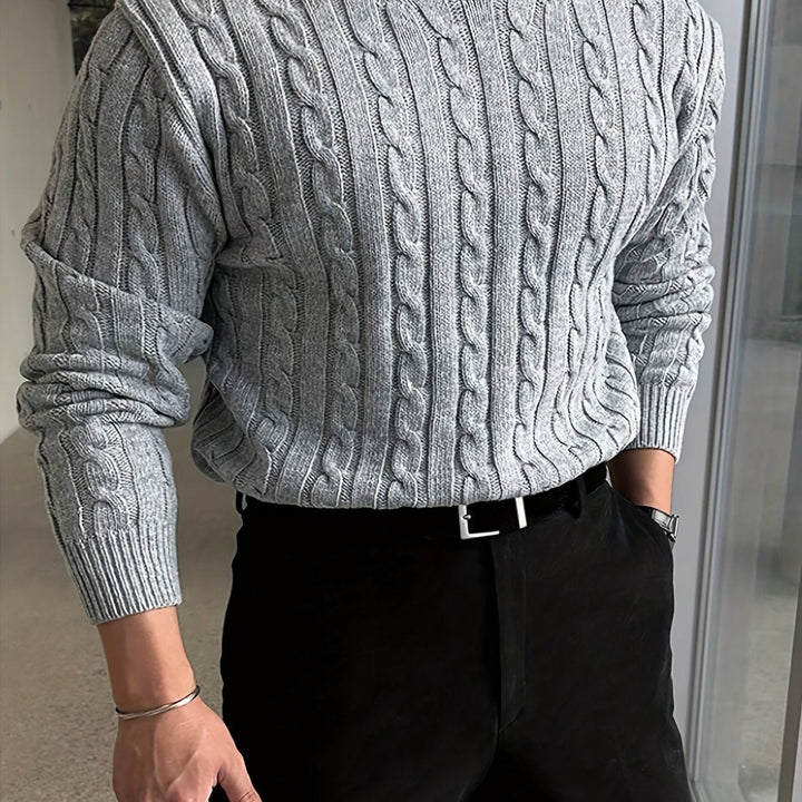 Jonas | Cable Knit Sweater – Zeitloser Stil für Männer