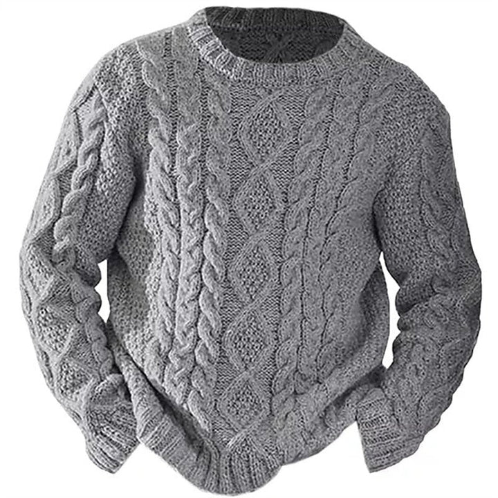 Ellis | Kabelstrick Pullover mit Rundhalsausschnitt
