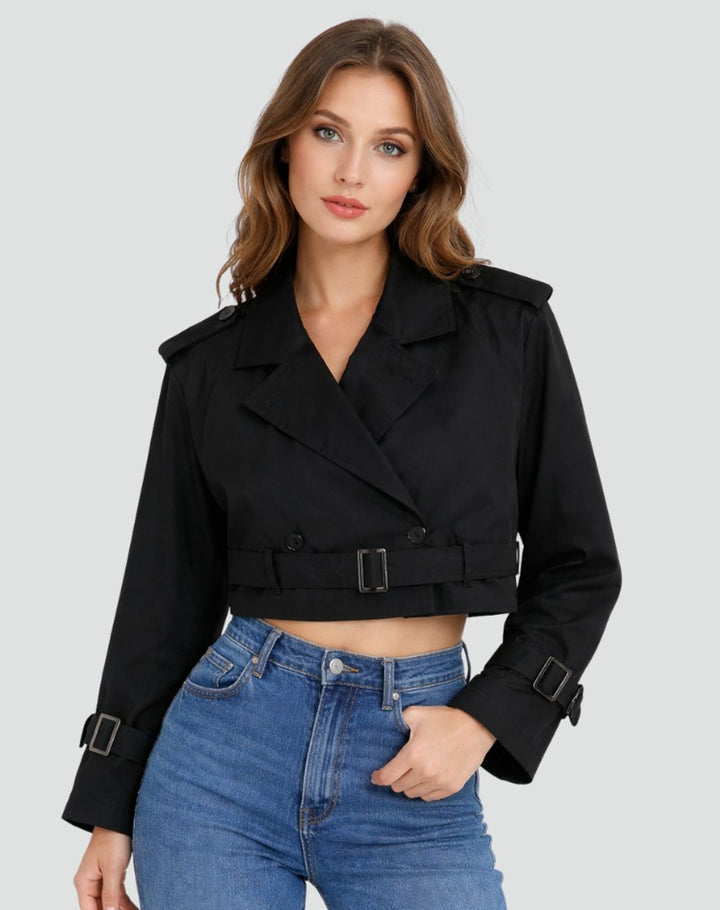 Selina | Short Fitted Trench Coat with an Elegant Silhouette