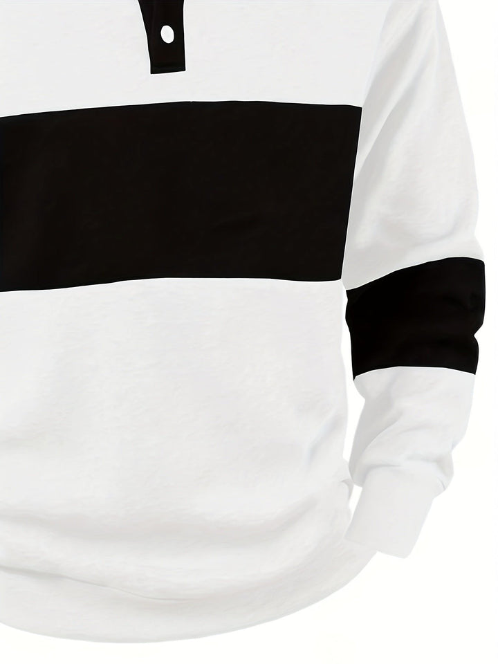 Grayson | Colour-Block Langarm Polo-Shirt