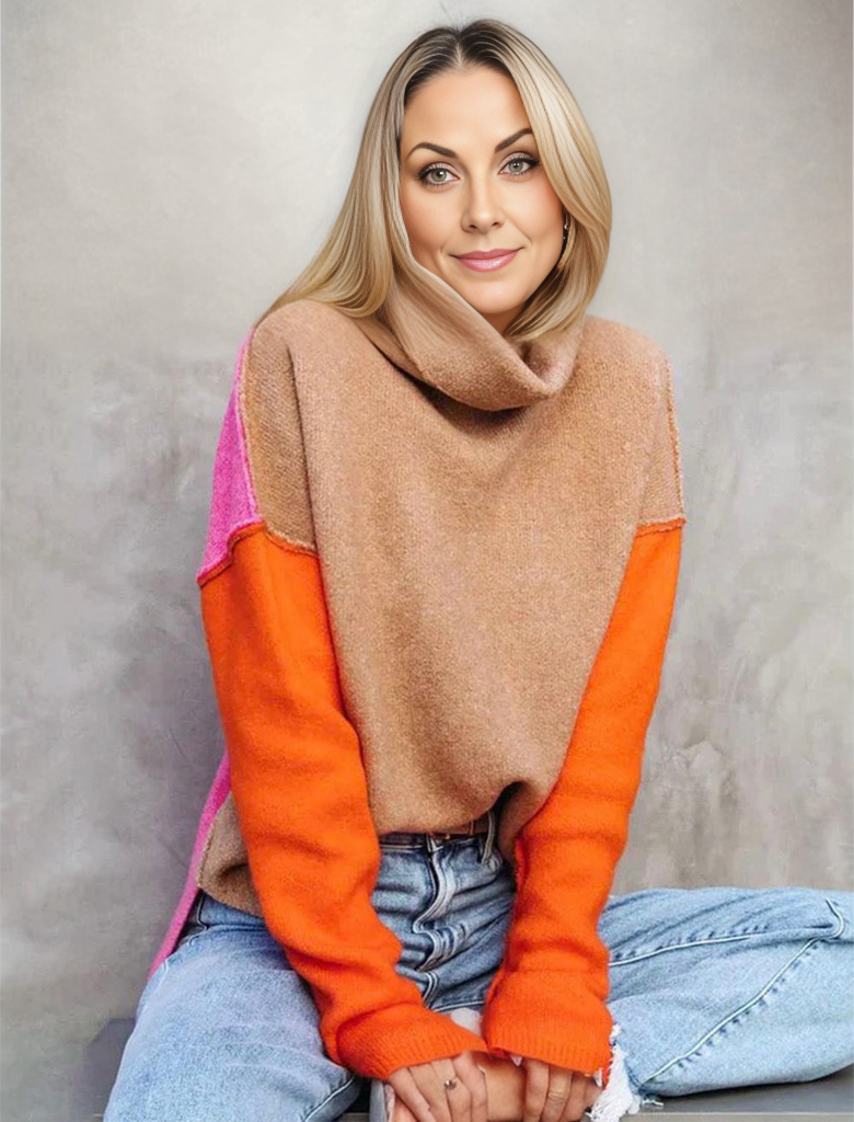 Doreen | Color Block Pullover Sweater for Women