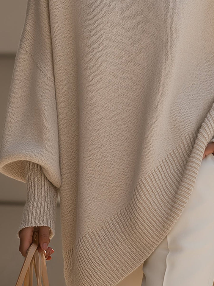 Hannah | Elegant Oversized Women's Knit Sweater with Batwing Sleeves
