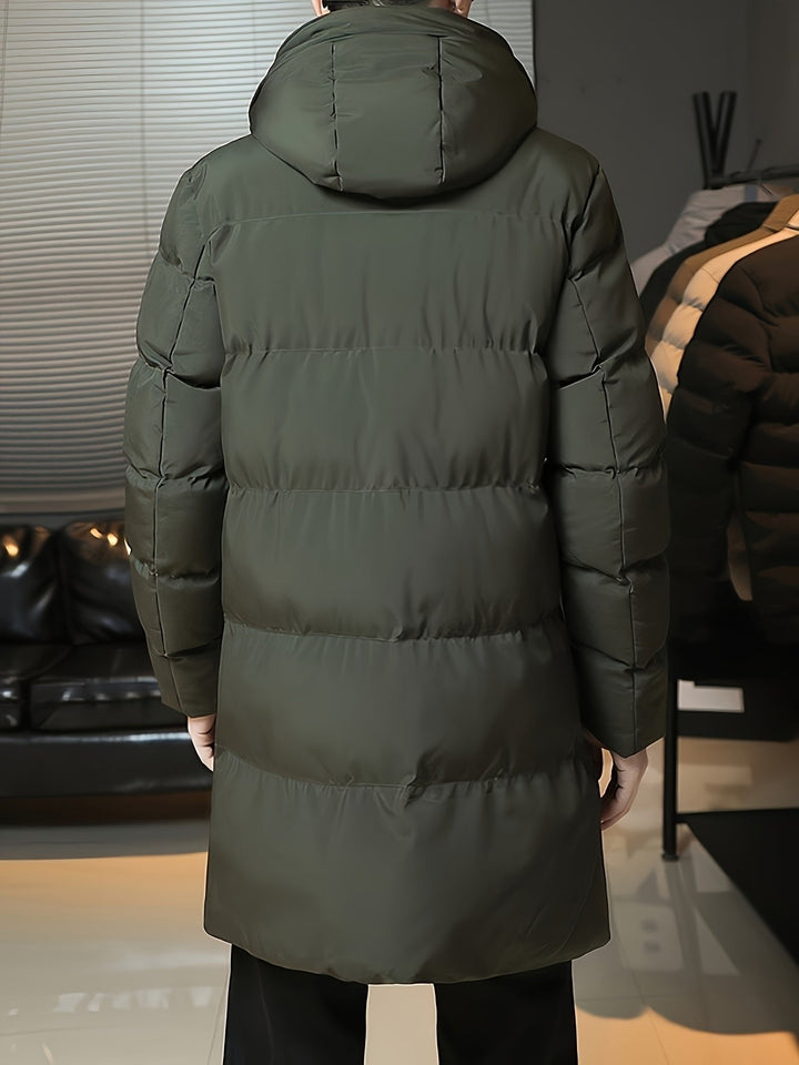 Donovan | Hooded Longline Puffer Coat – Eleganter Winterstil für Männer