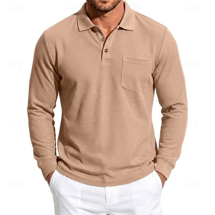 Quentin | Langärmliges Polo-Shirt mit Struktur