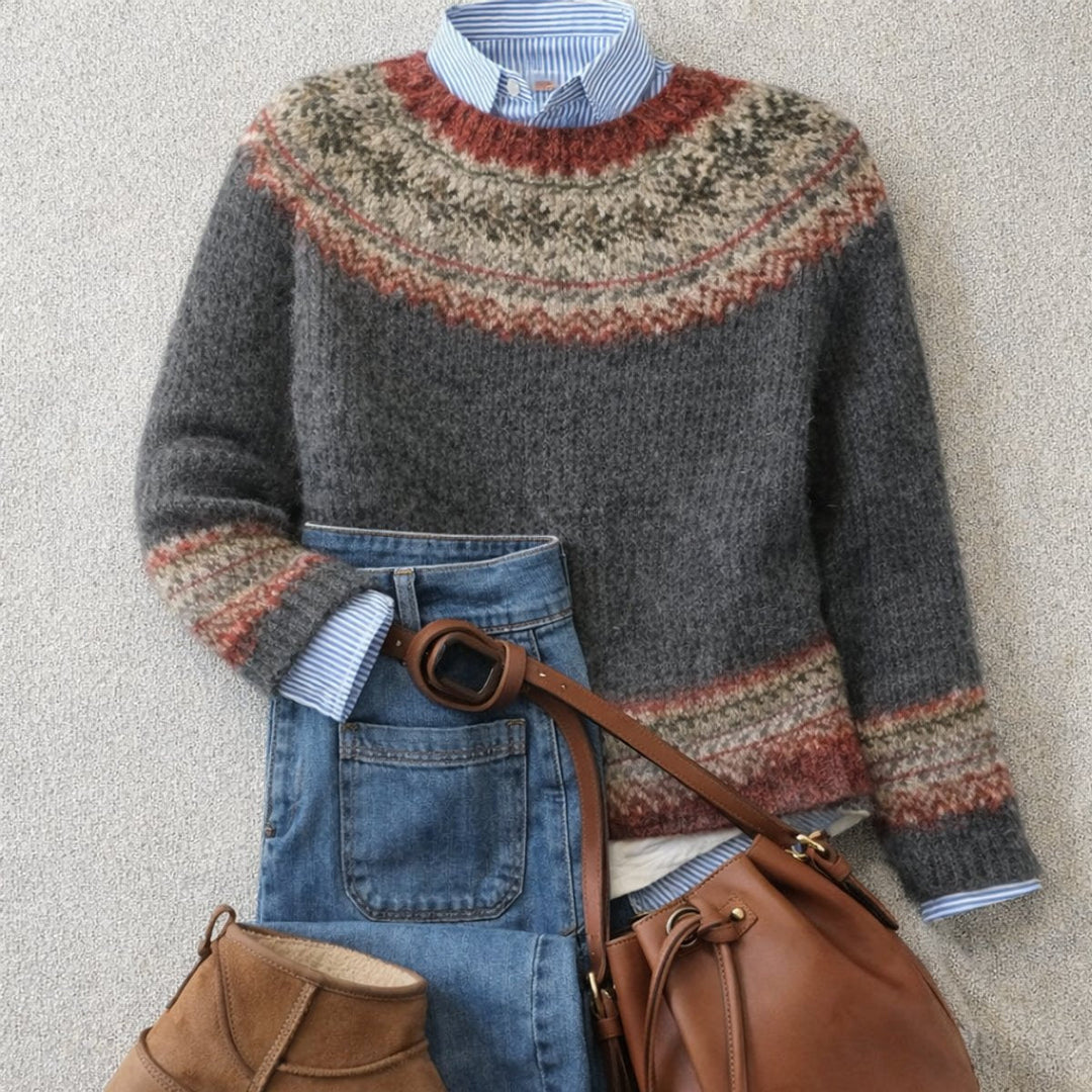 Freja | Timeless Women's Knitted Sweater with Nordic Pattern