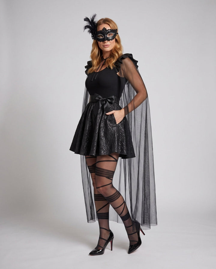 Drune | Halloween Costume Dress with Sheer Overlay