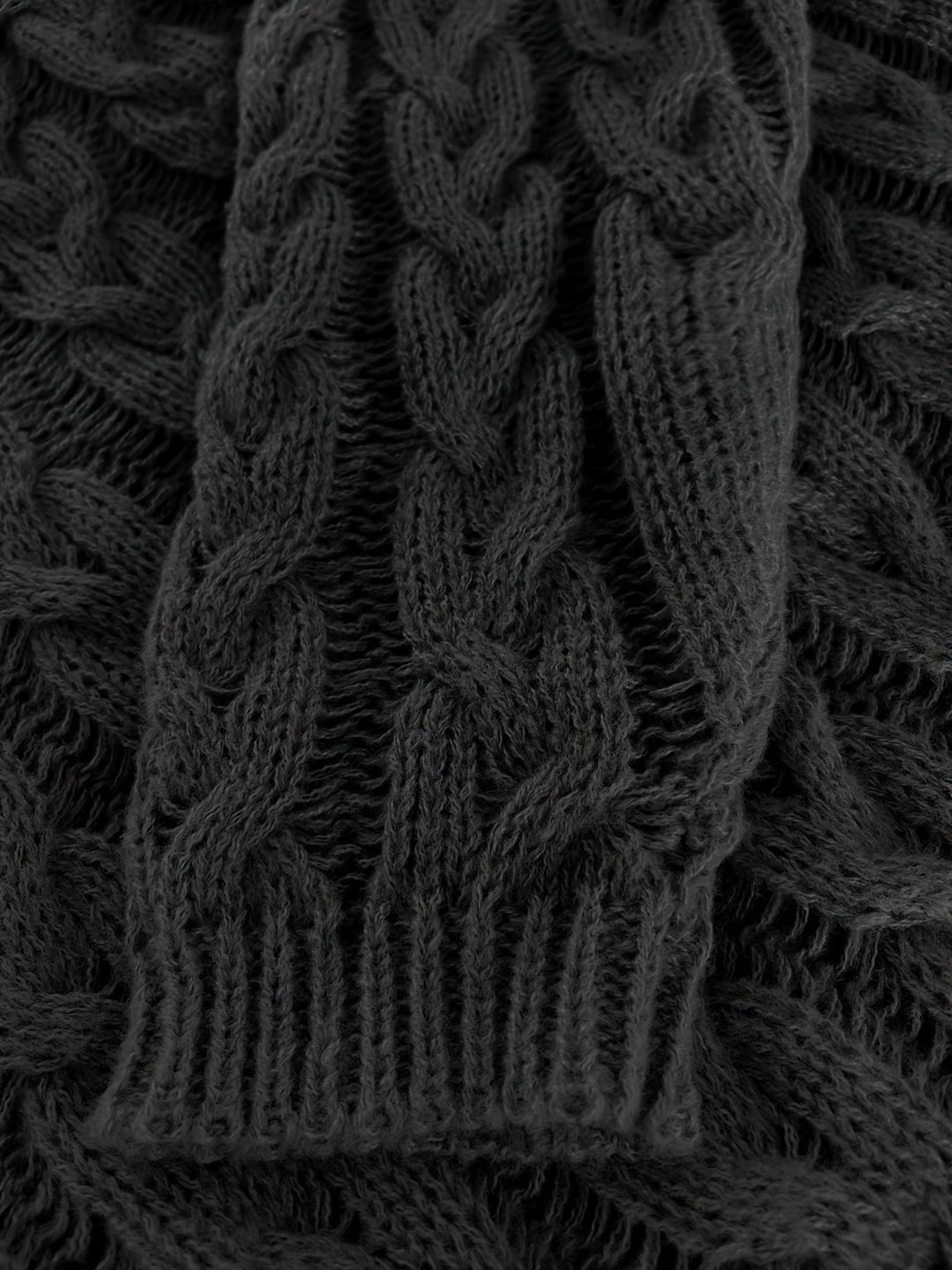 Florence | Cable-Knit Sweater – Relaxed V-Neck Style