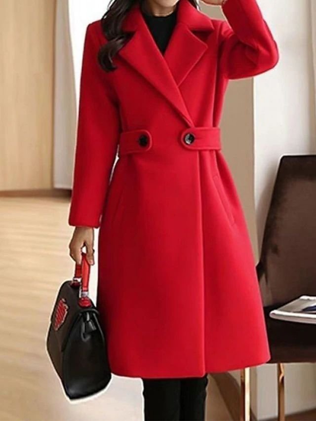 Heidi | Wool Coat – Stylish Slim Fit Ideal for Women