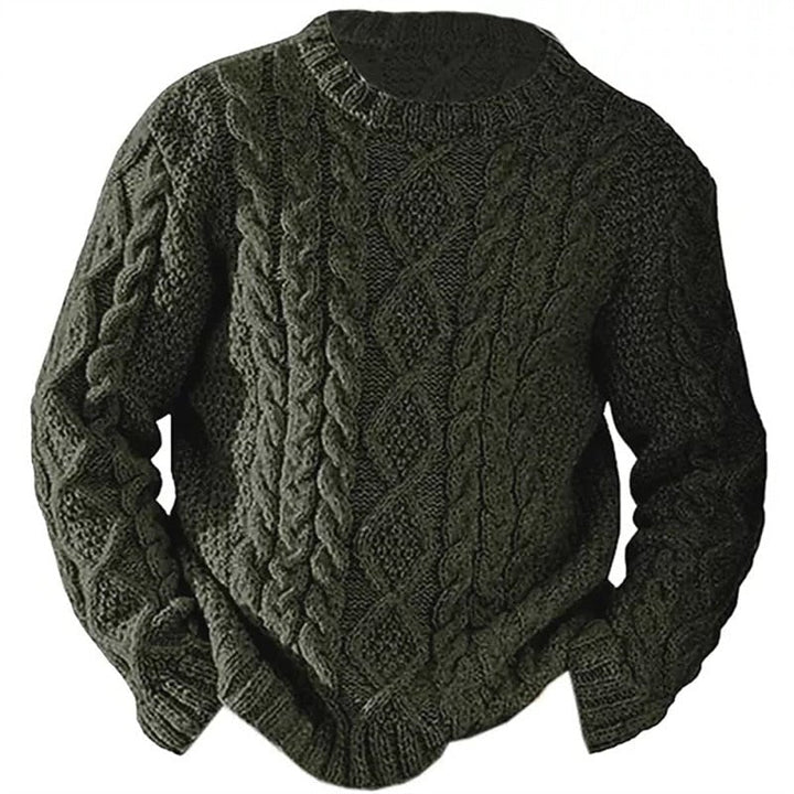 Ellis | Kabelstrick Pullover mit Rundhalsausschnitt