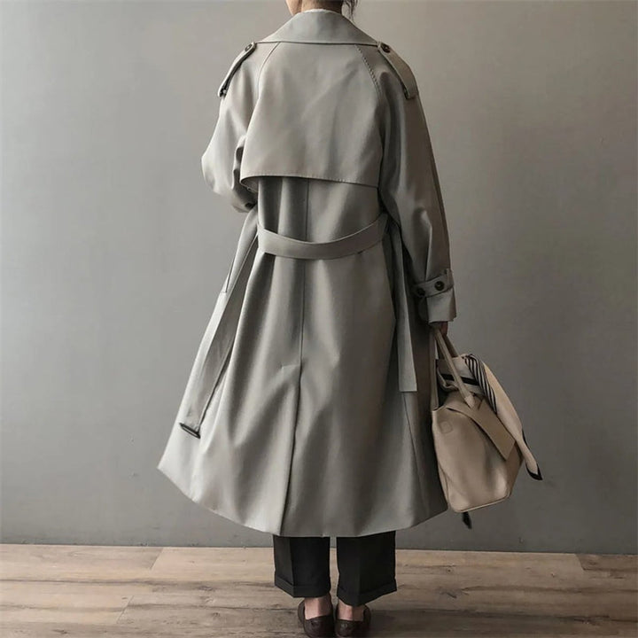 Amara | Water-Repellent Long Trench Coat with Classic Elegance