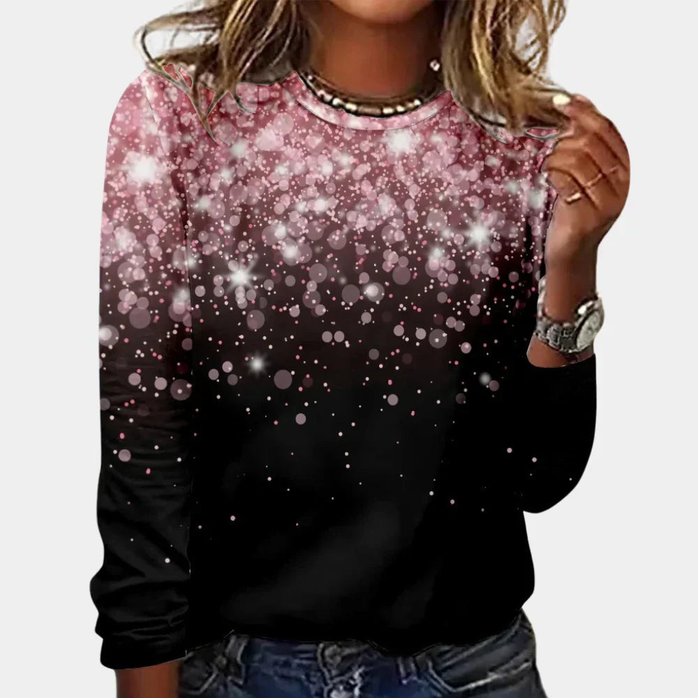 Jana | Weihnachtspullover mit funkelndem Sternenmuster