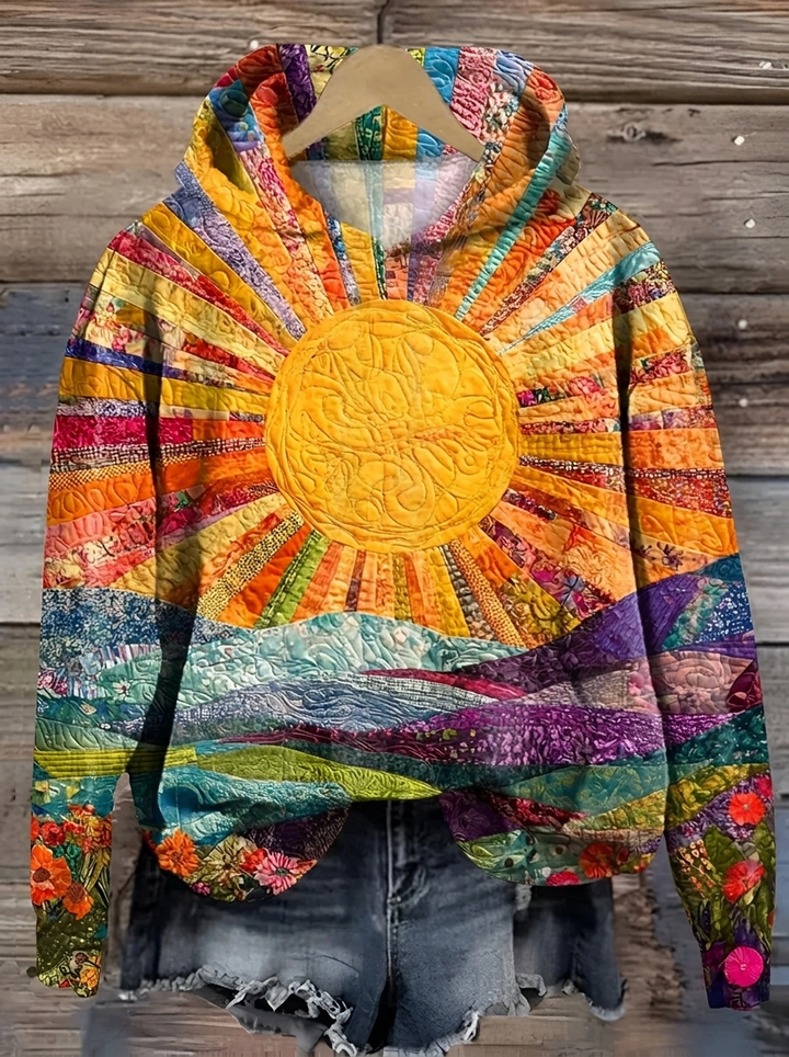 Clara | Sunrise Hoodie – Vibrant Colorful Design for Women