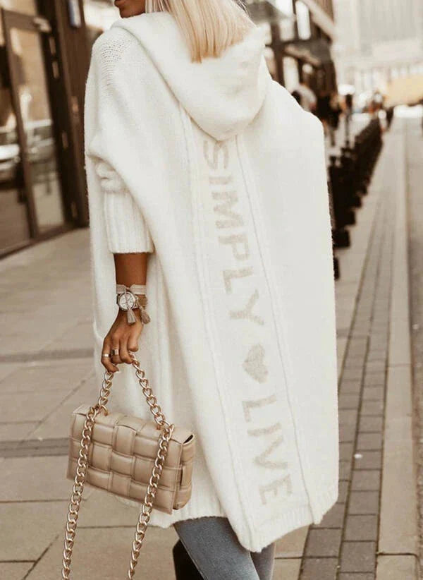 Livia | Long Cardigan with Hood – Cozy Design for Women