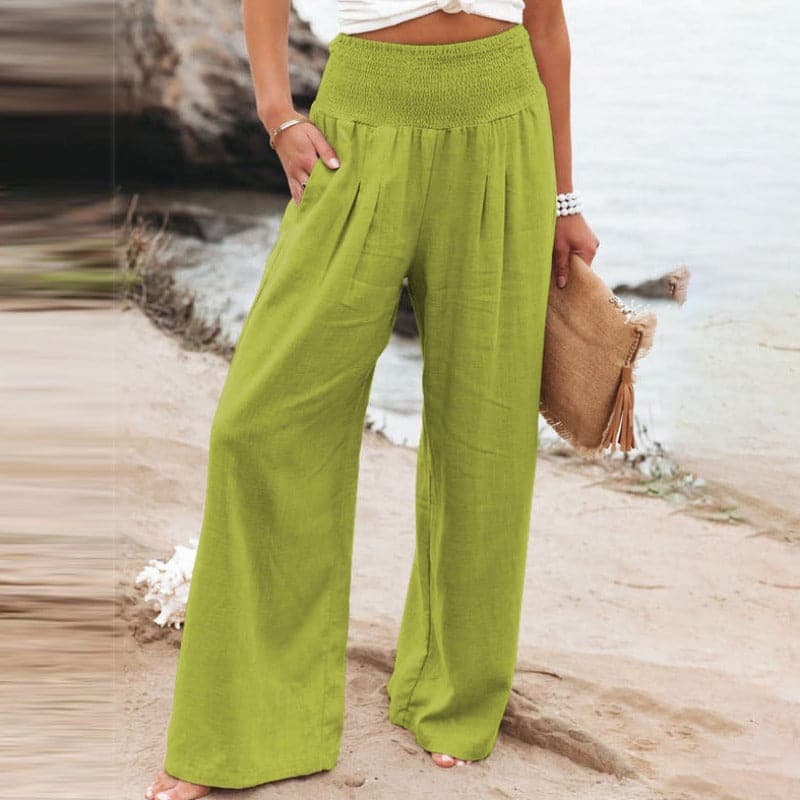 Anne | Airy and Elegant Linen Wide-Leg Trousers